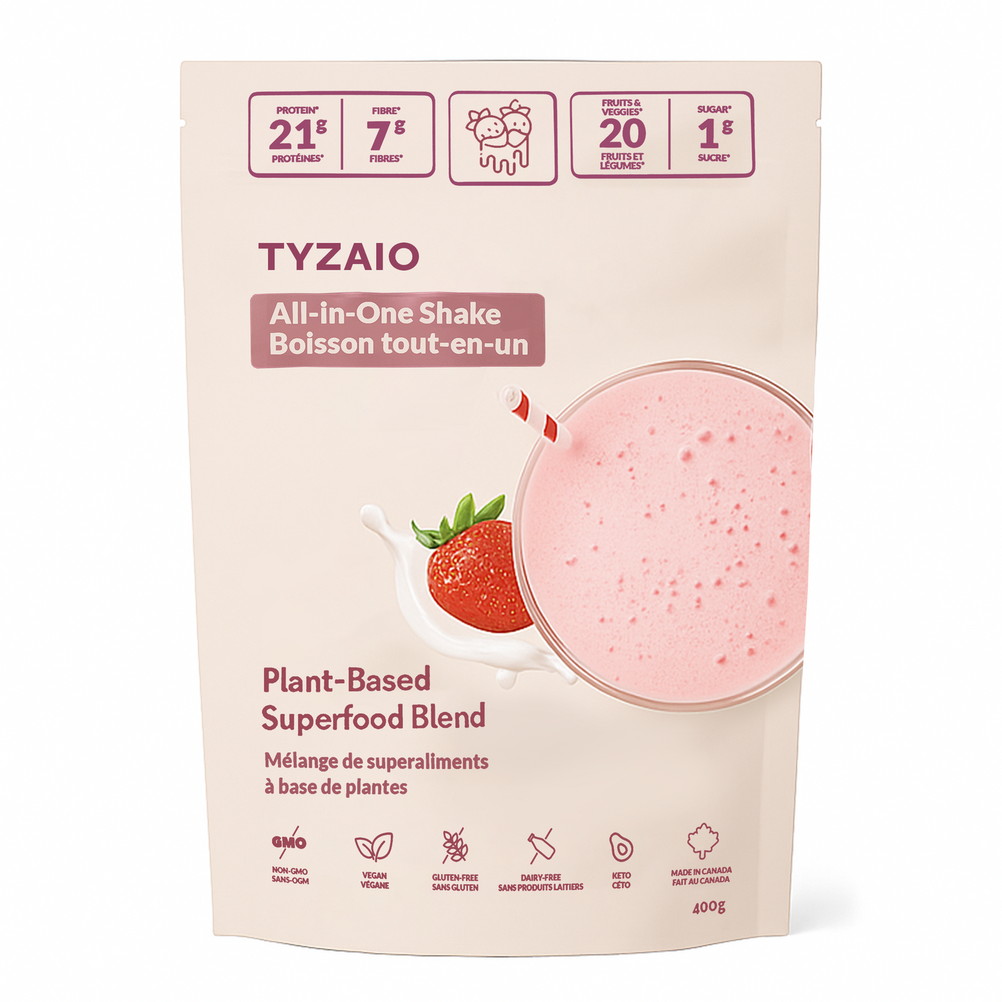 All-in-One Shake - Strawberry & Cream
