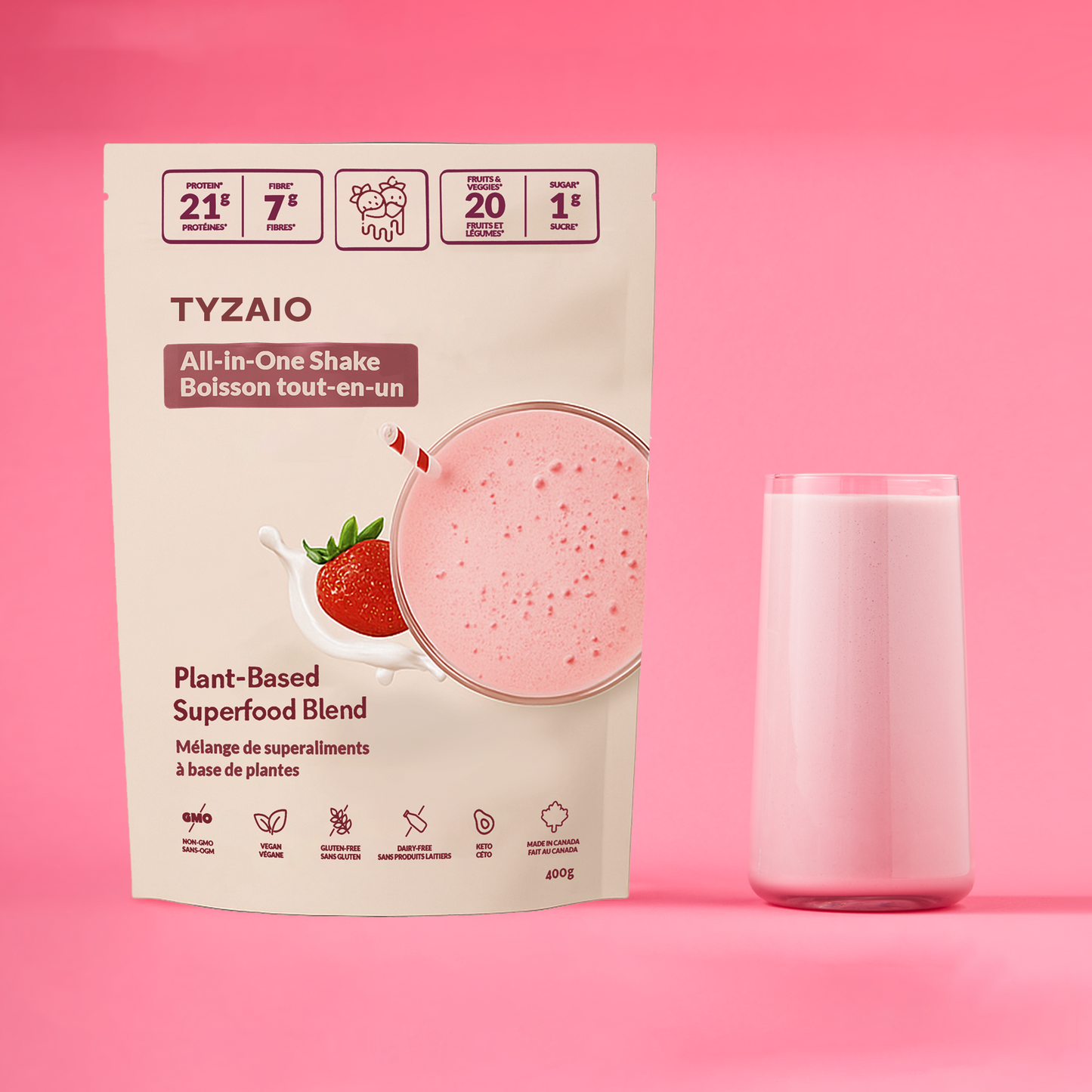 All-in-One Shake - Strawberry & Cream