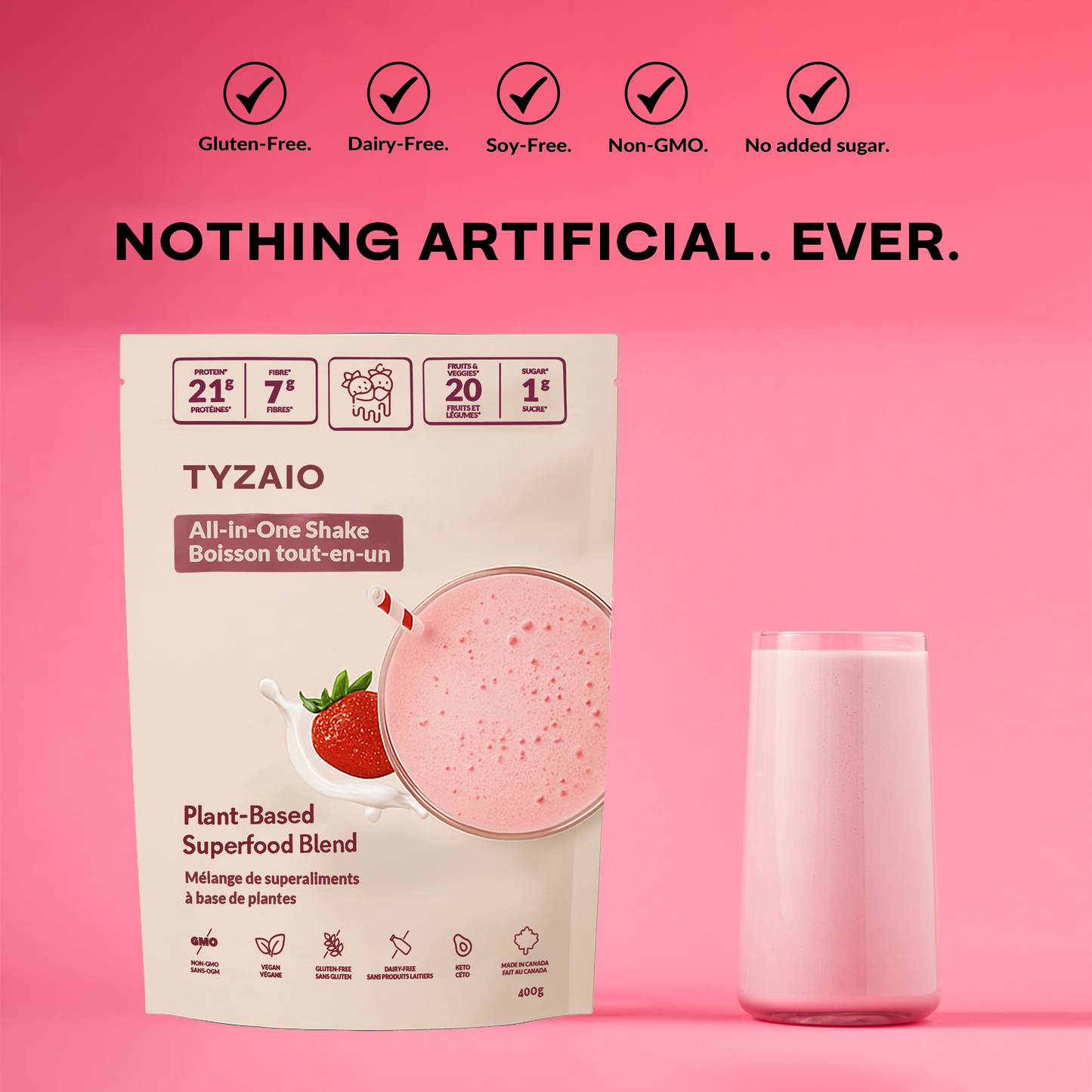 All-in-One Shake - Strawberry & Cream
